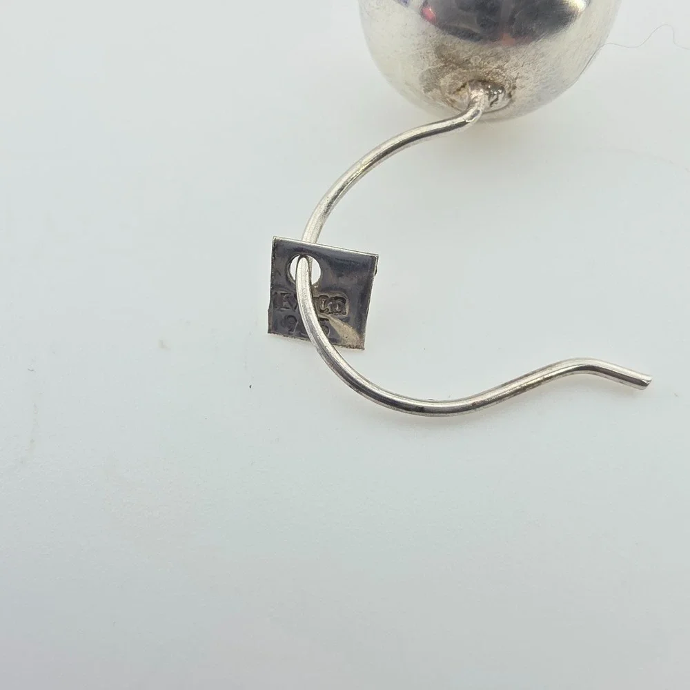 New! SEED & SAGE Earrings 925 Sterling Silver Drop Dangle Ball Minimalist